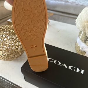 Brand new white coach sandals
